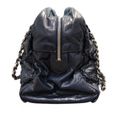 シャネル CHANEL ウルトラステッチチェーンハンドバッグ 8桁15番台 ネイビー シルバー金具 レザー レディース ハンドバッグ