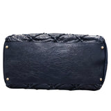 シャネル CHANEL ウルトラステッチチェーンハンドバッグ 8桁15番台 ネイビー シルバー金具 レザー レディース ハンドバッグ
