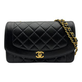 シャネル CHANEL ダイアナ25 A01165 2番台 ブラック ゴールド金具 ラムスキン レディース ショルダーバッグ