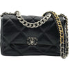 シャネル CHANEL CHANEL19 ラージバッグ AS1161 ブラック ゴールド金具×シルバー金具 シャイニーラム レディース ショルダーバッグ