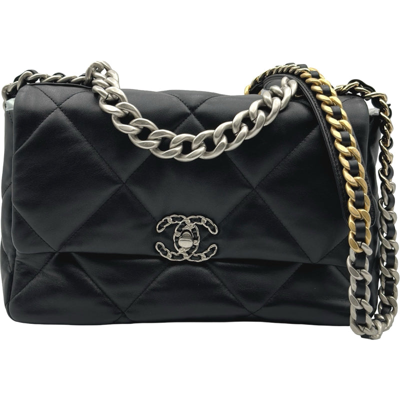 シャネル CHANEL CHANEL19 ラージバッグ AS1161 ブラック ゴールド金具