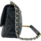 シャネル CHANEL CHANEL19 ラージバッグ AS1161 ブラック ゴールド金具×シルバー金具 シャイニーラム レディース ショルダーバッグ
