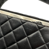 シャネル CHANEL マトラッセ バニティケース ブラック シルバー金具 ラムスキン レディース ハンドバッグ