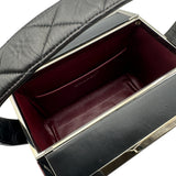 シャネル CHANEL マトラッセ バニティケース ブラック シルバー金具 ラムスキン レディース ハンドバッグ