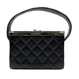 シャネル CHANEL マトラッセ バニティケース ブラック シルバー金具 ラムスキン レディース ハンドバッグ
