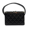 シャネル CHANEL マトラッセ バニティケース ブラック シルバー金具 ラムスキン レディース ハンドバッグ