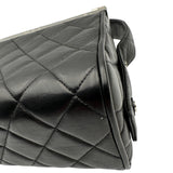 シャネル CHANEL マトラッセ バニティケース ブラック シルバー金具 ラムスキン レディース ハンドバッグ