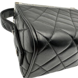 シャネル CHANEL マトラッセ バニティケース ブラック シルバー金具 ラムスキン レディース ハンドバッグ