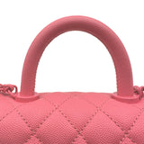 シャネル CHANEL ココハンドルXXS AS2215 30番台 マトラッセ ピンク ピンク金具 キャビアスキン レディース ハンドバッグ ショルダーバッグ