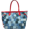ルイ・ヴィトン LOUIS VUITTON ネヴァーフルMM M44981 ブルー モノグラム・デニム パッチワーク レディース トートバッグ