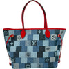 ルイ・ヴィトン LOUIS VUITTON ネヴァーフルMM M44981 ブルー モノグラム・デニム パッチワーク レディース トートバッグ