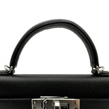 エルメス HERMES ミニケリー2 K刻 ブラック シルバー金具 エプソン レディース ショルダーバッグ