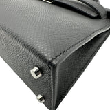 エルメス HERMES ミニケリー2 K刻 ブラック シルバー金具 エプソン レディース ショルダーバッグ