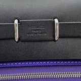 エルメス HERMES エールバッグ20 G刻印 パープル/ブラック シルバー金具 トワル レディース ショルダーバッグ
