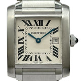 カルティエ Cartier タンクフランセーズ MM W51011Q3 アイボリー系 ステンレススチール クオーツ ユニセックス 腕時計