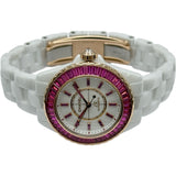 シャネル CHANEL J12 ピンクエディション 33MM 55本限定 H9866 ホワイト セラミック/ピンクゴールド 自動巻き レディース 腕時計