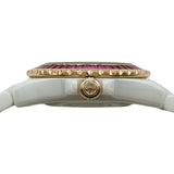 シャネル CHANEL J12 ピンクエディション 33MM 55本限定 H9866 ホワイト セラミック/ピンクゴールド 自動巻き レディース 腕時計
