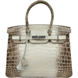 エルメス HERMES バーキン30 □P刻印 ヒマラヤ シルバー金具 ニロティカスマット レディース ハンドバッグ