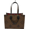 ルイ・ヴィトン LOUIS VUITTON オンザゴー MM M45039 ブラウン モノグラム・ジャイアント ・リバース レディース トートバッグ