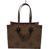 ルイ・ヴィトン LOUIS VUITTON オンザゴー MM M45039 ブラウン モノグラム・ジャイアント ・リバース レディース トートバッグ