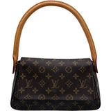 ルイ・ヴィトン LOUIS VUITTON ミニ・ルーピング M51147 ブラウン モノグラムキャンバス レディース ハンドバッグ