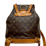 ルイ・ヴィトン LOUIS VUITTON モンスリMM M51136 ブラウン モノグラム/レザー レディース リュック・デイパック