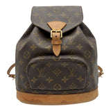 ルイ・ヴィトン LOUIS VUITTON モンスリMM M51136 ブラウン モノグラム/レザー レディース リュック・デイパック