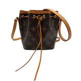 ルイ・ヴィトン LOUIS VUITTON ナノ・ノエ M41346 ブラウン モノグラムキャンバス レディース ショルダーバッグ