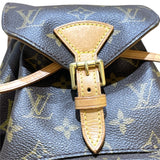 ルイ・ヴィトン LOUIS VUITTON ミニ・モンスリ M51137 ブラウン モノグラム/レザー レディース リュック・デイパック
