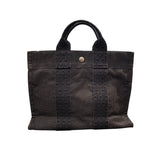 エルメス HERMES エールライントートPM グレー ナイロンキャンバス レディース トートバッグ