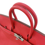 エルメス HERMES バーキン25 □N刻印 ルージュヴィフ シルバー金具 エプソン レディース ハンドバッグ