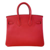 エルメス HERMES バーキン25 □N刻印 ルージュヴィフ シルバー金具 エプソン レディース ハンドバッグ