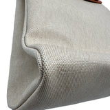 エルメス HERMES エールバッグMM □C刻 ベージュ/ゴールド ゴールド金具 トワル・レザー メンズ ショルダーバッグ