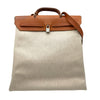 エルメス HERMES エールバッグMM □C刻 ベージュ/ゴールド ゴールド金具 トワル・レザー メンズ ショルダーバッグ