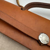 エルメス HERMES エールバッグMM □C刻 ベージュ/ゴールド ゴールド金具 トワル・レザー メンズ ショルダーバッグ