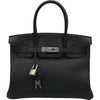 エルメス HERMES バーキン30 U刻印 ブラック シルバー金具 トゴ レディース ハンドバッグ