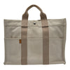エルメス HERMES ニューフールトゥトートMM ベージュ トワル レディース トートバッグ