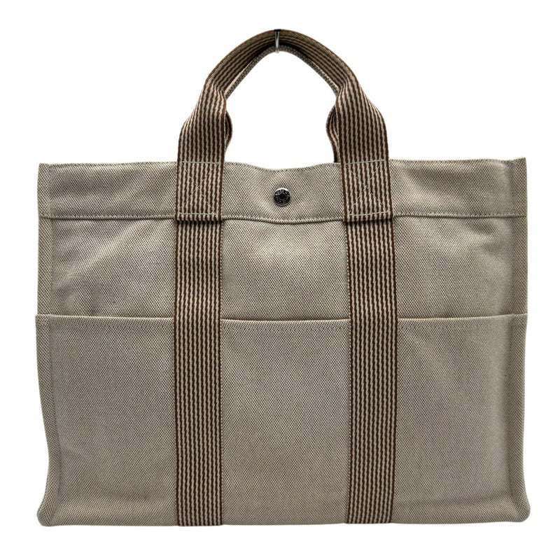 エルメス HERMES ニューフールトゥトートMM ベージュ トワル