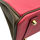 エルメス HERMES バーキン30 パーソナルオーダー A刻印 ローズアザレ/エトゥープ マットゴールド金具 エプソン レディース ハンドバッグ