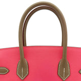 エルメス HERMES バーキン30 パーソナルオーダー A刻印 ローズアザレ/エトゥープ マットゴールド金具 エプソン レディース ハンドバッグ