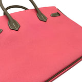 エルメス HERMES バーキン30 パーソナルオーダー A刻印 ローズアザレ/エトゥープ マットゴールド金具 エプソン レディース ハンドバッグ