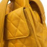 シャネル CHANEL マトラッセトートバッグ イエロー ゴールド金具 キャビアスキン レディース トートバッグ