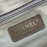シャネル CHANEL ニュートラベルライントートMM A15991 10番台 ベージュ ナイロンジャガード レディース トートバッグ