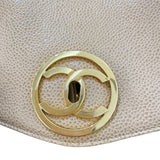 シャネル CHANEL マトラッセ ターンロック リュックサック ベージュ ゴールド金具 キャビアスキン レディース リュック・デイパック