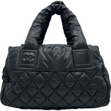 シャネル CHANEL コココクーンミニボストンバッグ A48619 16番台 ブラック ナイロン レディース ボストンバッグ