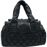 シャネル CHANEL コココクーンミニボストンバッグ A48619 16番台 ブラック ナイロン レディース ボストンバッグ