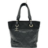 シャネル CHANEL パリビアリッツトートPM A34208 12番台 ブラック コーティングキャンバス レディース トートバッグ