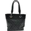 シャネル CHANEL パリビアリッツトートPM A34208 12番台 ブラック コーティングキャンバス レディース トートバッグ