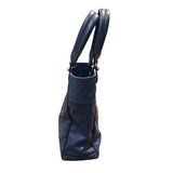 シャネル CHANEL パリビアリッツトートPM A34208　15番台 ネイビー ×シルバー金具 PVC×レザー レディース トートバッグ