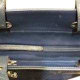 シャネル CHANEL パリビアリッツトートPM A34208　15番台 ネイビー ×シルバー金具 PVC×レザー レディース トートバッグ
